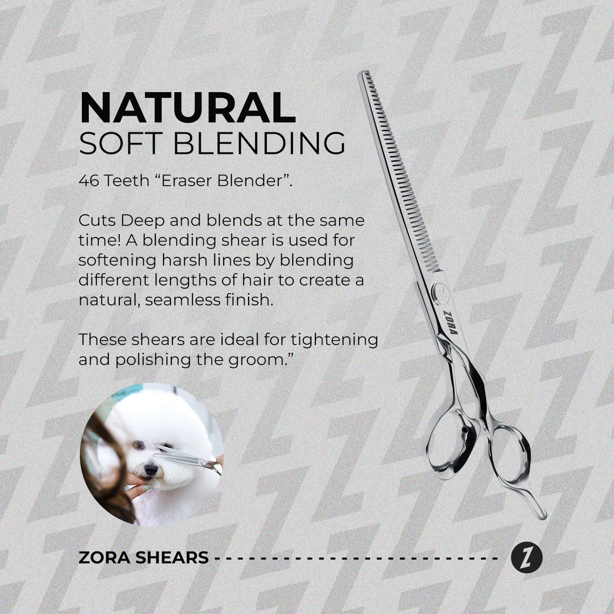 Zora Pet Grooming Blender Shear - Model A-7046