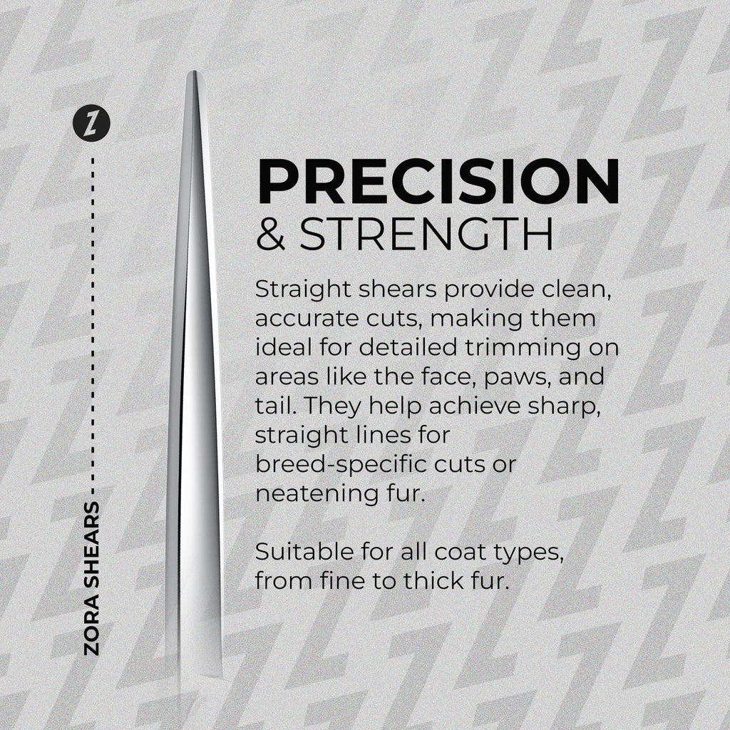 Zora Pet Grooming Shear - Straighter Model A | 7.5" 8"