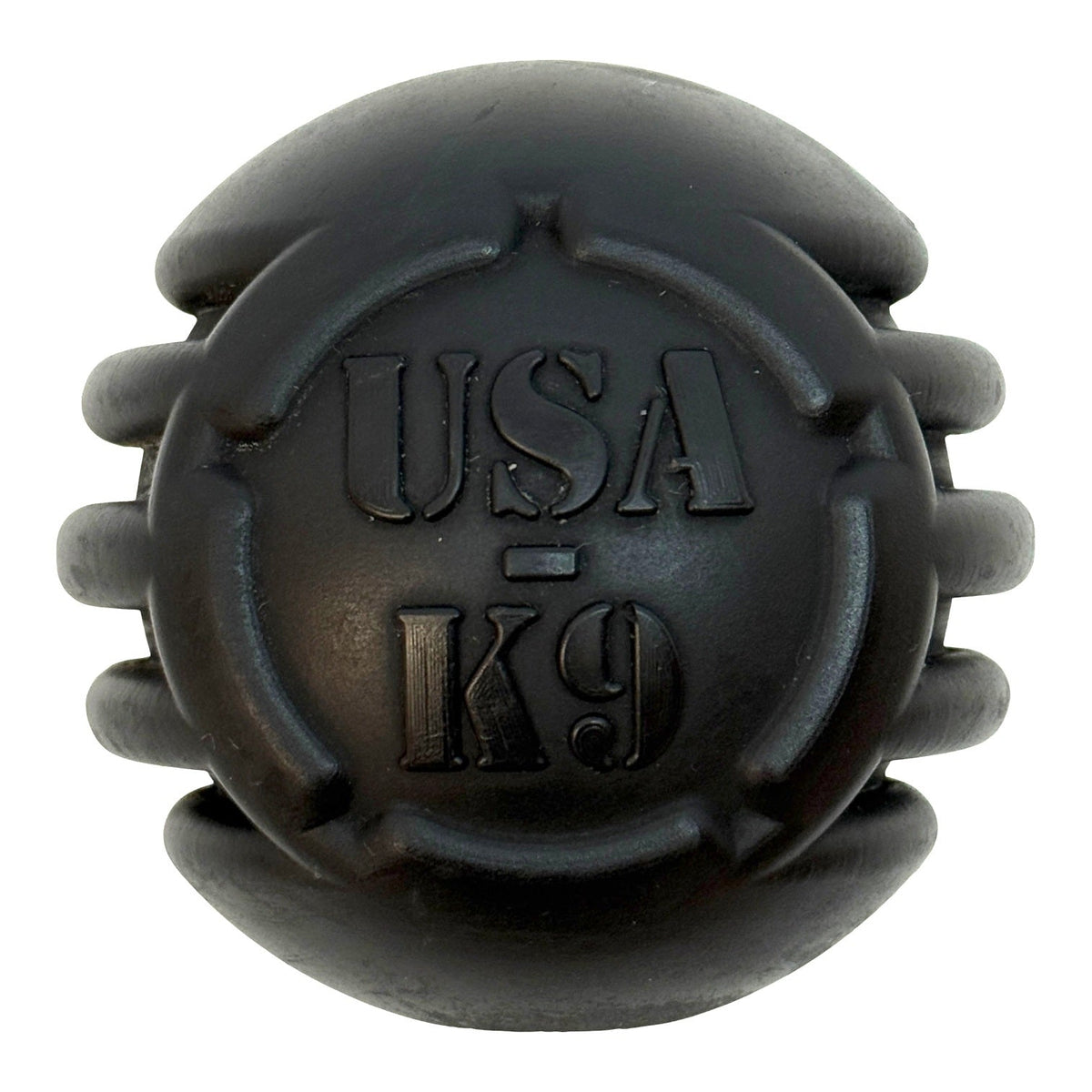 USA-K9 Stars and Stripes Rubber Dog Toy | K9 Handler Reward Toy | Black | USA Made
