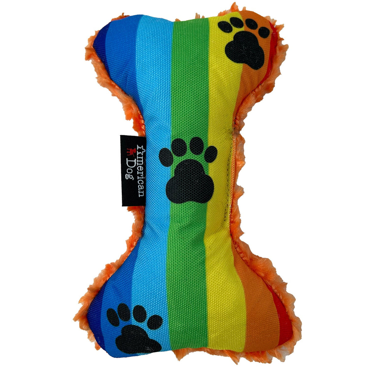 Rainbow Paw Bone (Nylon & Fleece)